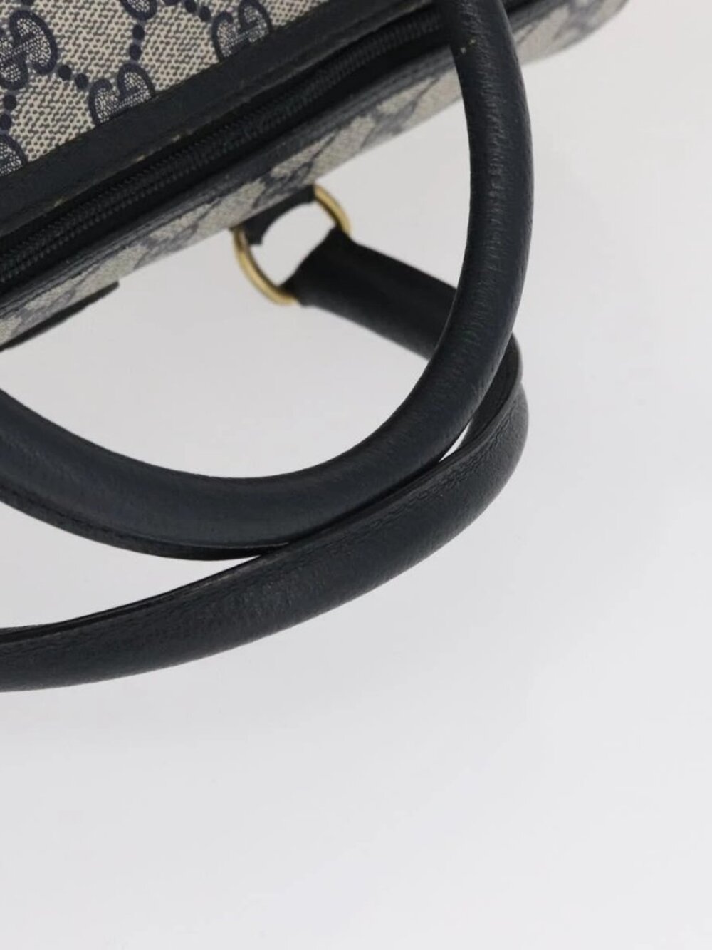 GUCCI GG Supreme Boston Bag PVC Navy Gold 002 39 6842 Auth 163068 - Picture 8 of 16